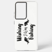 Coque Samsung Galaxy J'aimerais pêcher une citation drôle (Verso)