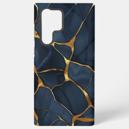 Coque Samsung Galaxy Japonais Kintsugi bleu foncé