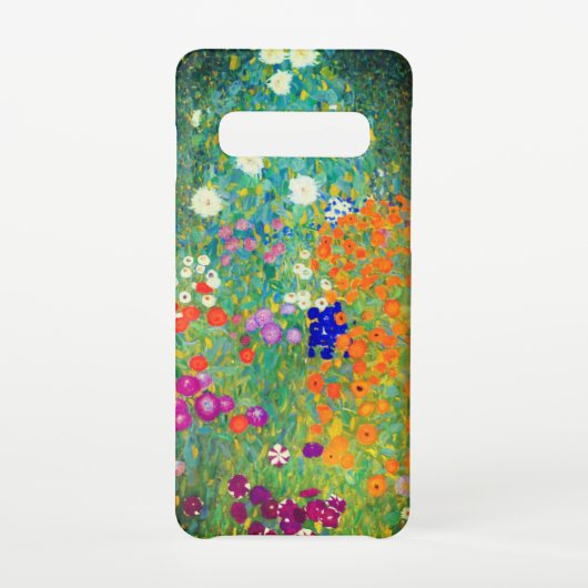 Coque Samsung Galaxy Jardin aux fleurs Gustav Klimt (Dos)
