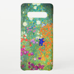 Coque Samsung Galaxy S10  Jardin aux fleurs Gustav Klimt<br><div class="desc">Coque Samsung Galaxy avec peinture à l’huile de Gustav Klimt Jardin aux fleurs (1906). Un beau jardin de fleurs violettes,  rouges,  blanches,  bleues et oranges. Un grand cadeau pour les amateurs d'art Art Nouveau et autrichien.</div>