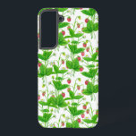 Coque Samsung Galaxy Jardin aux fraises<br><div class="desc">J'ai peint du plante de fraise avec des aquarelles et j'ai fait ce motif de ma peinture.</div>