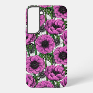 Coque Samsung Galaxy Jardin d'anémone rose