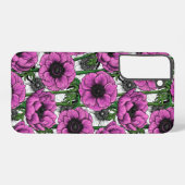 Coque Samsung Galaxy Jardin d'anémone rose (Verso Horizontal)