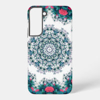 Jardin Eau Fontaine Fleurs rouges Mandala Design