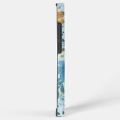 Coque Samsung Galaxy Jardin Fleur sauvage turquoise (Côté droit)