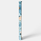 Coque Samsung Galaxy Jardin Fleur sauvage turquoise (Côté gauche)