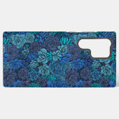 Coque Samsung Galaxy Jardin succulent en bleu (Verso Horizontal)