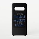 Coque Samsung Galaxy S10 Je suis le travailleur le plus dur dans la pièce<br><div class="desc">Je suis l'ouvrier le plus dur de la pièce. Un match parfait pour tous les amateurs de gym et de fitness ainsi que pour de nombreuses autres occasions ou seulement pour tous les travailleurs et les personnes diligentes.</div>
