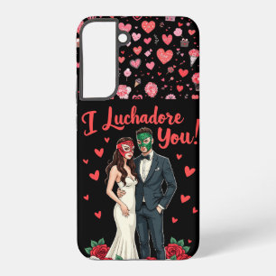 Coque Samsung Galaxy Je T'aime Luchador pour la Saint-Valentin