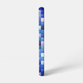 Coque Samsung Galaxy Jeu vidéo Pixels Carré bleu Motif (Côté gauche)