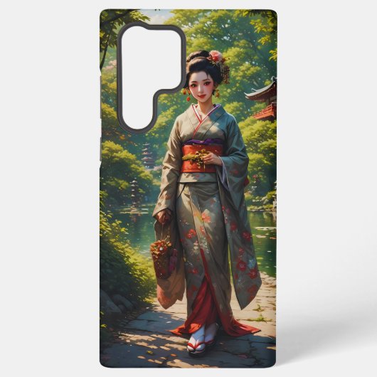 Coque Samsung Galaxy Jeune fille du jardin vert (Verso)