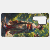 Coque Samsung Galaxy Jeune fille du jardin vert (Verso Horizontal)