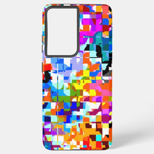 Coque Samsung Galaxy Joli carnet carré abstrait coloré (Verso)