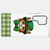 Coque Samsung Galaxy Joli chat/chaton Saint Patrick (Verso Horizontal)