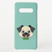Coque Samsung Galaxy Joli chien Carlin avec Papillon (Dos)