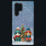 Coque Samsung Galaxy Joli chiot de Noël & chaton<br><div class="desc">.</div>