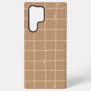 Coque Samsung Galaxy Joli Gingham Marron