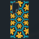 Coque Samsung Galaxy Joli Motif de fleurs Abstraites<br><div class="desc">J'ai créé un motif élégant et merveilleux, extrait de peintures à fleurs abstraites d'un sens moderne qui s'harmonisait bien avec le jaune et le bleu.</div>
