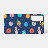 Coque Samsung Galaxy Joli Motif Planète Souriante (Verso Horizontal)