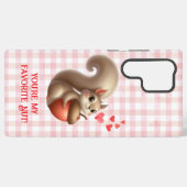 Coque Samsung Galaxy Joli petit écureuil Saint-Valentin (Verso Horizontal)