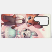 Coque Samsung Galaxy Joli renard de caricature Saint Valentin (Verso Horizontal)