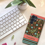 Coque Samsung Galaxy Jolie bande florale moderne NomInspirivity<br><div class="desc">Ce boîtier de téléphone portable Inspirivity joyeux et coloré sera l'ajout parfait à votre téléphone. Les fleurs colorées et amusantes sont parfaites pour tous les âges. Ajoutez un nom pour personnaliser ce coque coloré. Beaucoup de nouveaux boîtiers téléphoniques ajoutés dans ma boutique Zazzle. Pour plus d'informations sur mes oeuvres d'art...</div>