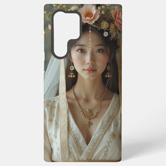 Coque Samsung Galaxy jolie fille orientale (Verso)