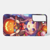 Coque Samsung Galaxy Jolie Sorcière d'Halloween Anime (Verso Horizontal)