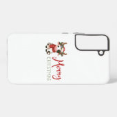 Coque Samsung Galaxy Jolie vache de Noël mignonne (Verso Horizontal)