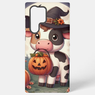 Coque Samsung Galaxy Jolie vache sorcière d'Halloween