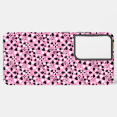 Coque Samsung Galaxy Jolies fleurs noires blanches (Verso Horizontal)