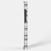 Coque Samsung Galaxy Jolies rayures blanches grises (Côté droit)
