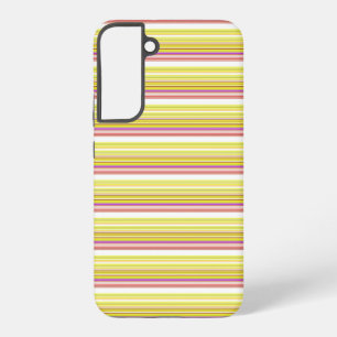 Coque Samsung Galaxy Jolies rayures blanches jaunes