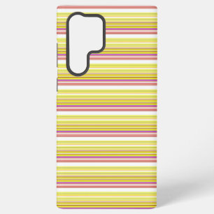 Coque Samsung Galaxy Jolies rayures blanches jaunes