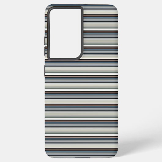 Coque Samsung Galaxy Jolies rayures grises et blanches (Verso)