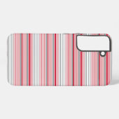 Coque Samsung Galaxy Jolies rayures grises rouges (Verso Horizontal)