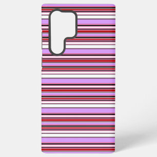 Coque Samsung Galaxy Jolies rayures rouge violet