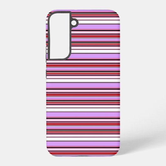 Coque Samsung Galaxy Jolies rayures rouge violet (Verso)