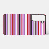 Coque Samsung Galaxy Jolies rayures rouge violet (Verso Horizontal)