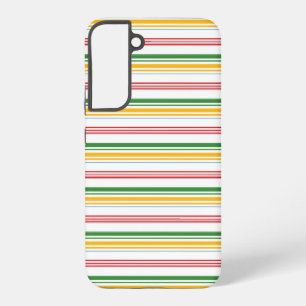 Coque Samsung Galaxy Jolies rayures vert jaune