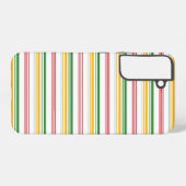 Coque Samsung Galaxy Jolies rayures vert jaune (Verso Horizontal)