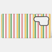 Coque Samsung Galaxy Jolies rayures vert jaune (Verso Horizontal)