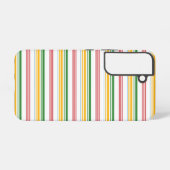 Coque Samsung Galaxy Jolies rayures vert jaune (Verso Horizontal)