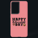 Coque Samsung Galaxy Joyeuse journée du chocolat, Joyeuse de l'amoureux<br><div class="desc">Offrez-vous la fête la plus douce de l'année avec notre design "Happy Chocolate Day"! Avec des chocolats appétissants de différentes formes et tailles, ce design est parfait pour les amateurs de chocolat et les amateurs de sucré. Les couleurs vives et la typographie ludique apportent une touche festive et amusante à...</div>