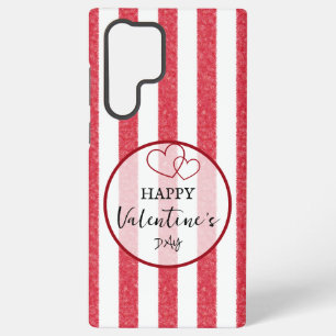Coque Samsung Galaxy Joyeuse Saint-Valentin rayures de cœur