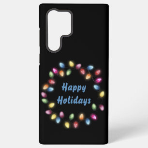 Coque Samsung Galaxy Joyeuses Fêtes Lumières de Noël Colorées et Festiv