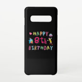Coque Samsung Galaxy Joyeux 8e anniversaire. 8 ans b-jour. (Dos)