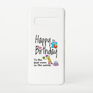 Coque Samsung Galaxy S10 Joyeux anniversaire à la meilleure maman du monde