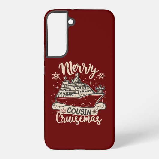 Coque Samsung Galaxy Joyeux Cousin Cruisemas équipage Noël Père Noël Re (Verso)