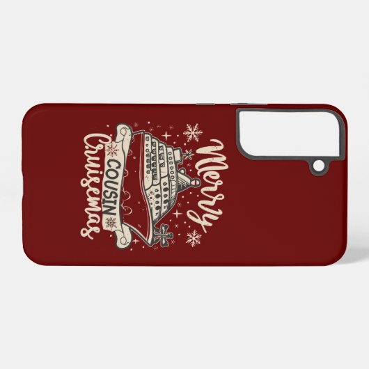 Coque Samsung Galaxy Joyeux Cousin Cruisemas équipage Noël Père Noël Re (Verso Horizontal)